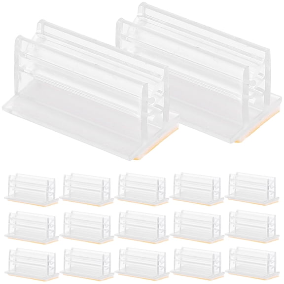 Nicehomfit 50Pcs Clear Place Card Holders Adhesive for Table and Counter Use