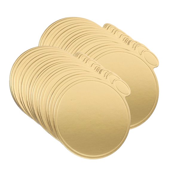 Nicehomfit 50Pcs Golden Cake Board Trays for Holiday Parties Birthday Cakes and Professional Baking