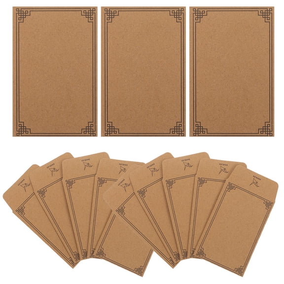 Nicehomfit 50Pcs Self Adhesive Kraft Paper Envelopes for Cash Currency Cards and Small Item Storage