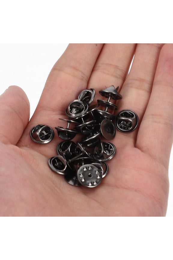 50Sets Metal Locking Pin Backs for Enamel Pins Lapel Brooch Badge Pin Backing