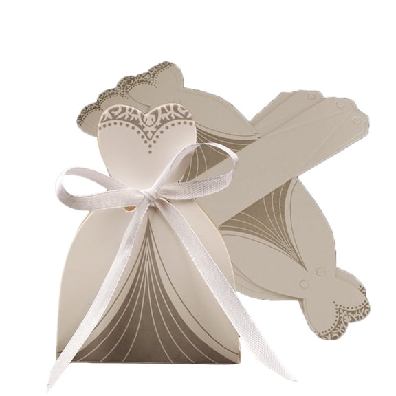 Nicehomfit 50pcs Wedding Party Favor Box Elegant Design Cardboard for Bride Multi Color