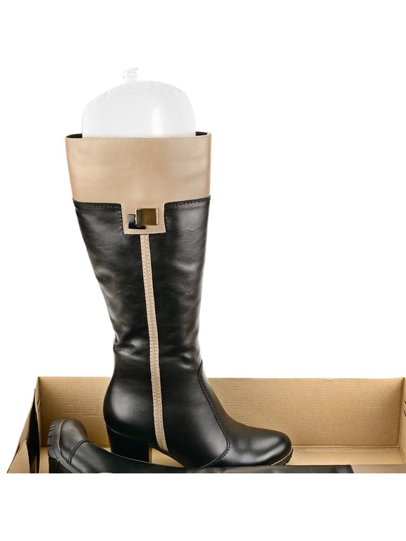 5 Pairs Portable Transparent Inflatable Boot Trees for Tall Boots, Boot for Storage and Shape