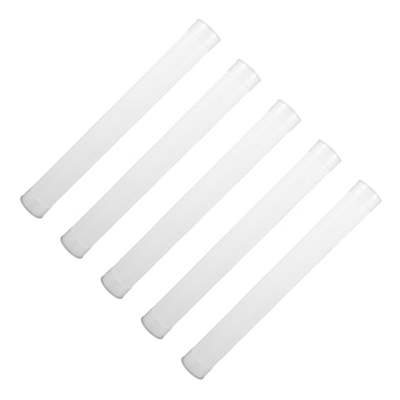 Nicehomfit White Plastic Document Shipping Tubes, Poster Storage Containers, 5-Pack Mailing Tubes