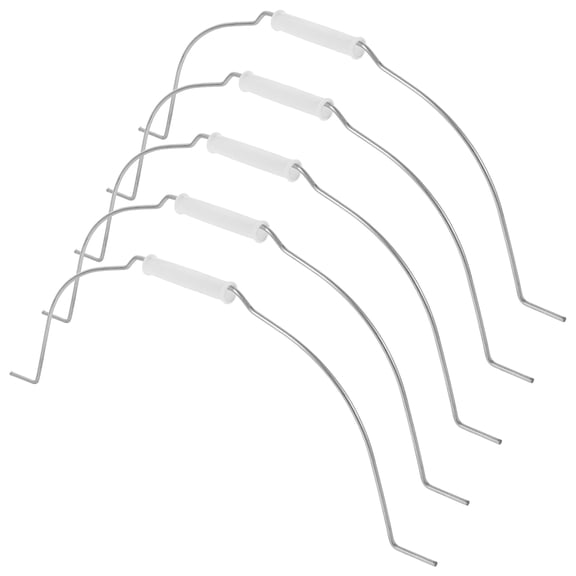 Nicehomfit 5Pcs Bucket Wire Handle Silver Iron for Flat Back Bucket DIY Projects Durable