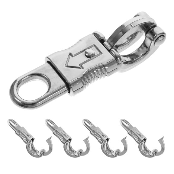 Nicehomfit 5Pcs Zinc Alloy Quick Release Panic Snap Hook with Smooth Spring Action for Horse Tack and Rope