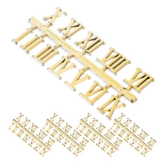 Nicehomfit 5 Sets Roman Numeral Clock Number Kit 1.3cm Wall Clock Repair Decoration