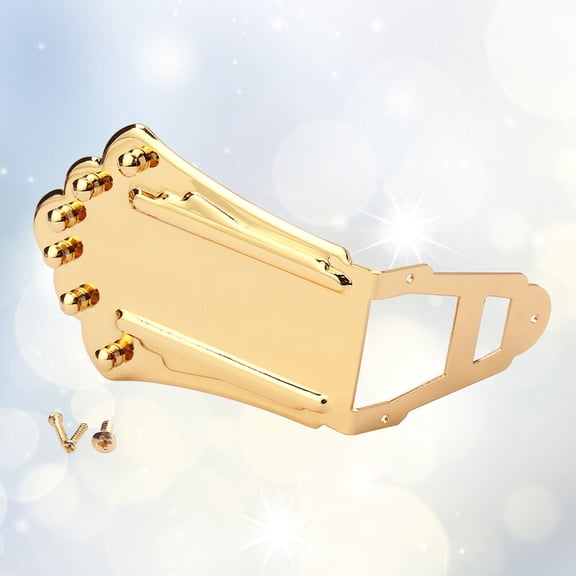 Nicehomfit Jazz Guitar Tailpiece Metal Plated Gold Polished Durable Replacement