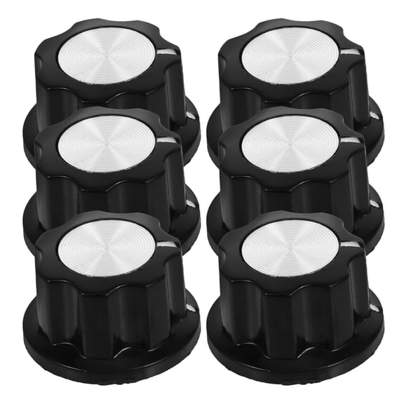 Nicehomfit 6Pcs Black Potentiometer Control Knobs for Home Audio and Instrument Accessories