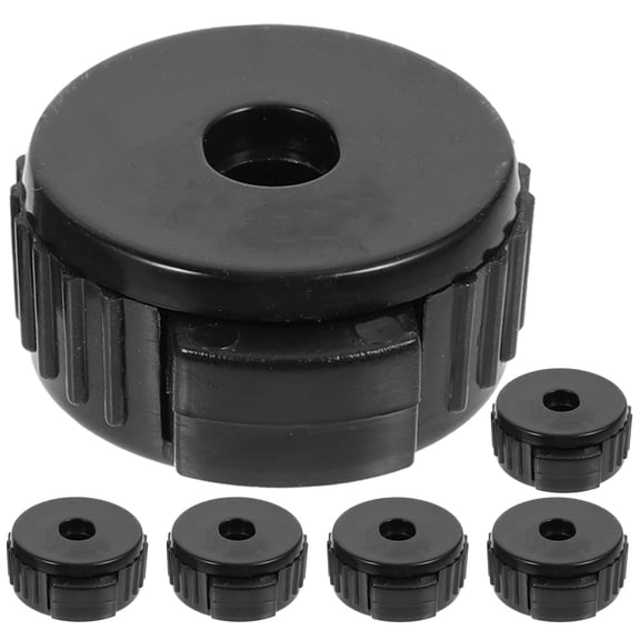 Nicehomfit 6Pcs Black Drum Set Caps Quick Release Cymbal Nuts with Textured Surface for Easy Grip