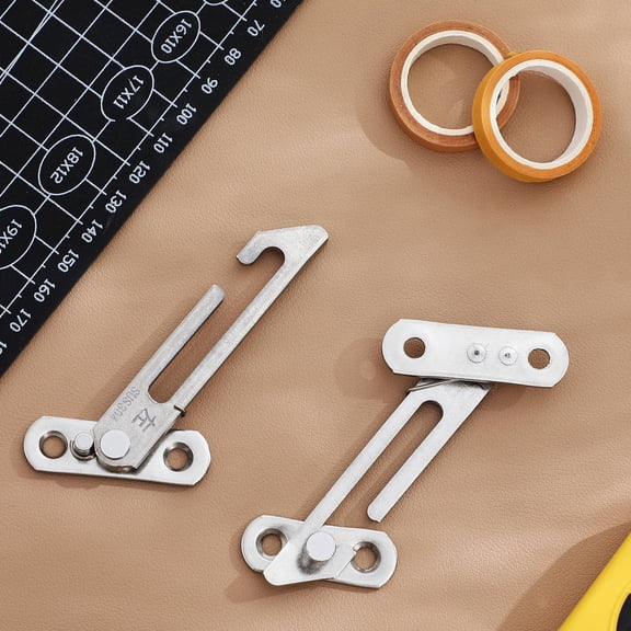 Nicehomfit 6Pcs Stainless Steel Casement Window Stay Catch Plated Silver for Easy Installation and Window Safety