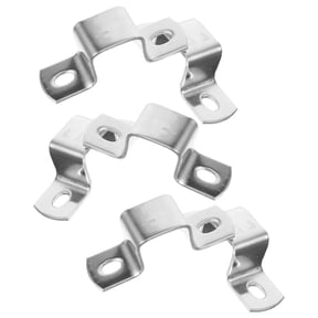 Nicehomfit 6pcs Pipe Support Clamp Tubing Strap Clips Silver Sturdy Fixation Pipeline Installation