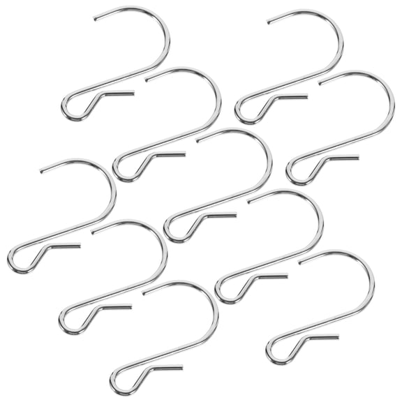 Nicehomfit 72Pcs Metal S Shaped Storage Hooks Kitchen Hanging Holder Plated Silver for Pots Pans