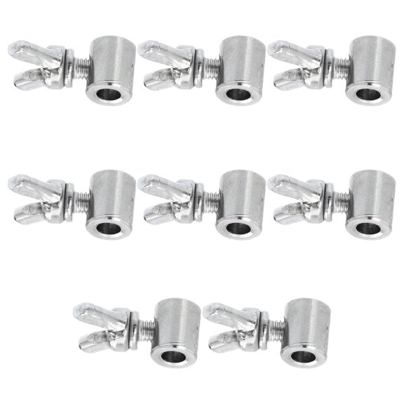 Nicehomfit 8Pcs Stainless Steel Wire Clamp for Wire Rope Screw Fastening Corrosion Resistant