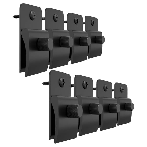 Nicehomfit 8Pcs Wall Mounted Quilt Holders Black Plastic Tapestry Clips for Rugs Curtains and Fabric