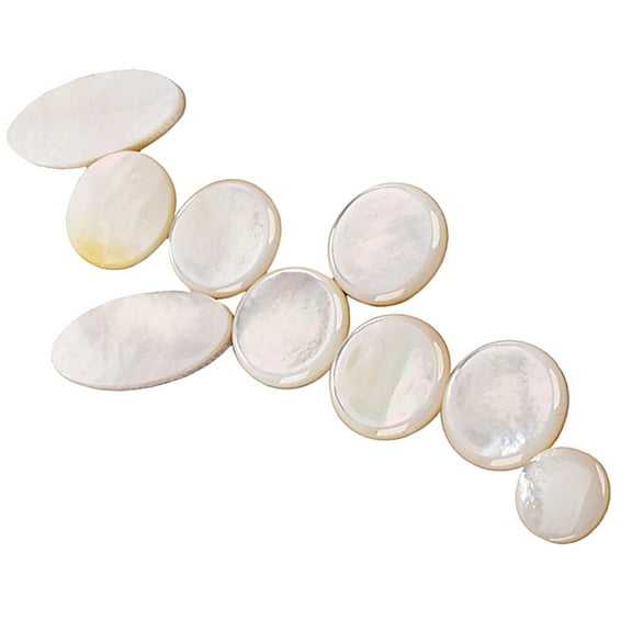 Nicehomfit 9Pcs Shell Key Button Set White for Saxophone Alto Tenor Soprano Accessories