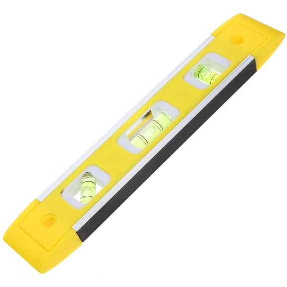 Nicehomfit Aluminum Magnetic Level Small Bubble Measuring Tool with Easy Viewing Slot Yellow