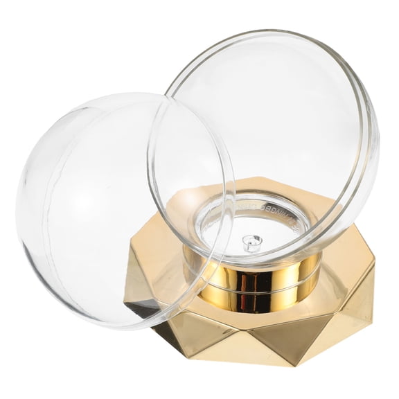 Nicehomfit Golf Ball Display Baseball Case Transparent Gold 1Pcs