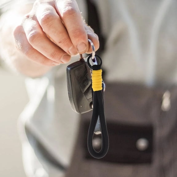 Nicehomfit Black Braided Phone Strap with Antiloss Design for Mobile Phones Keys and Badges