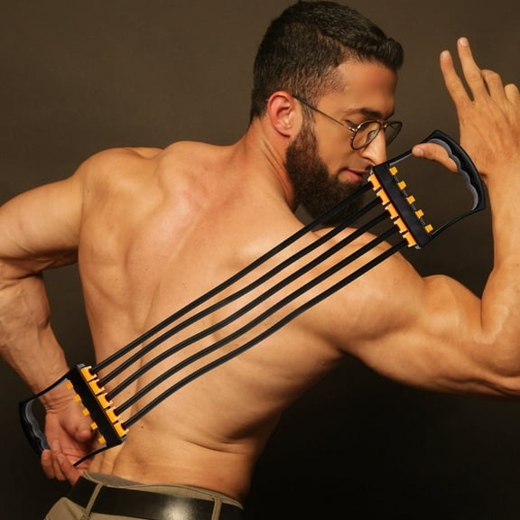 Nicehomfit Black Chest Expander Fitness Rope with Stable Structure for Daily Muscle Training and Workout