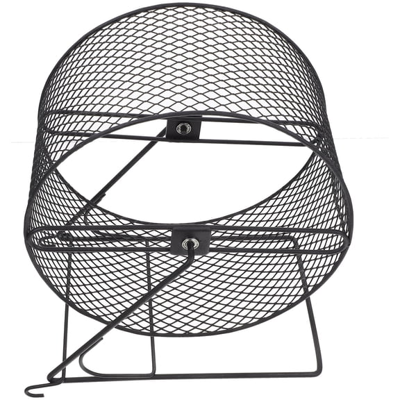 Nicehomfit Black Hamster Running Wheel Made of Sturdy Iron for Hedgehogs Squirrels