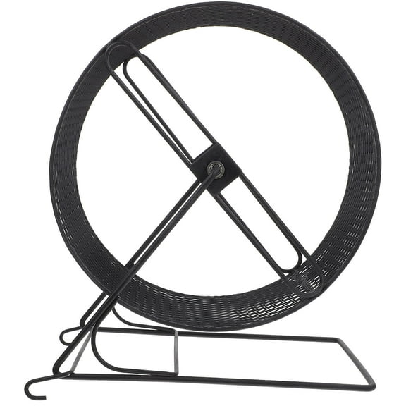 Nicehomfit Black Silent Hamster Wheel, Sturdy Iron, Fun Exercise for Small Pets