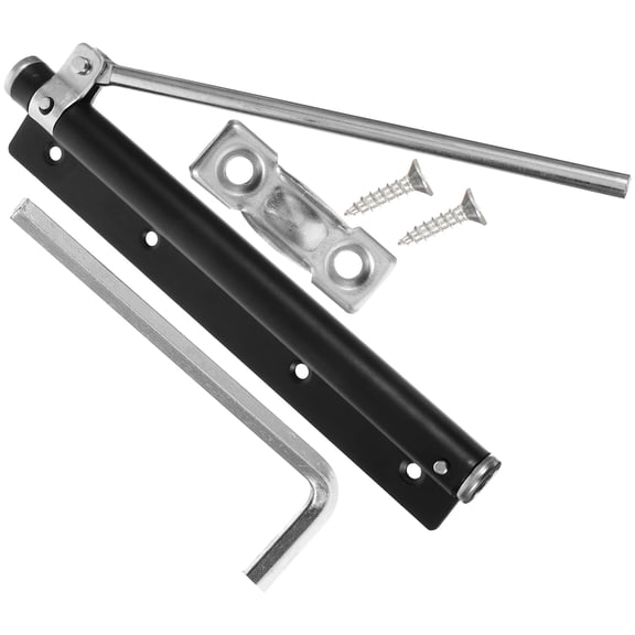 Nicehomfit Door Closer Hinge Self Closing Door Spring Closer Black Stainless Steel 1Set