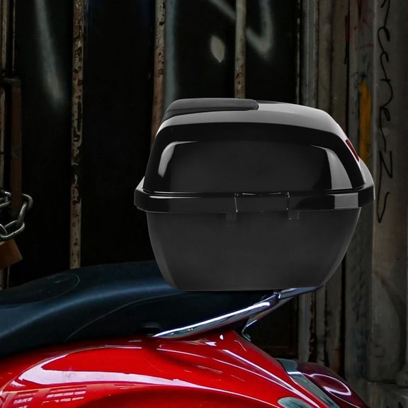 Nicehomfit Black Motorcycle Trunk Box Universal Fit Rear Storage for Scooter and Electric Motorcycles