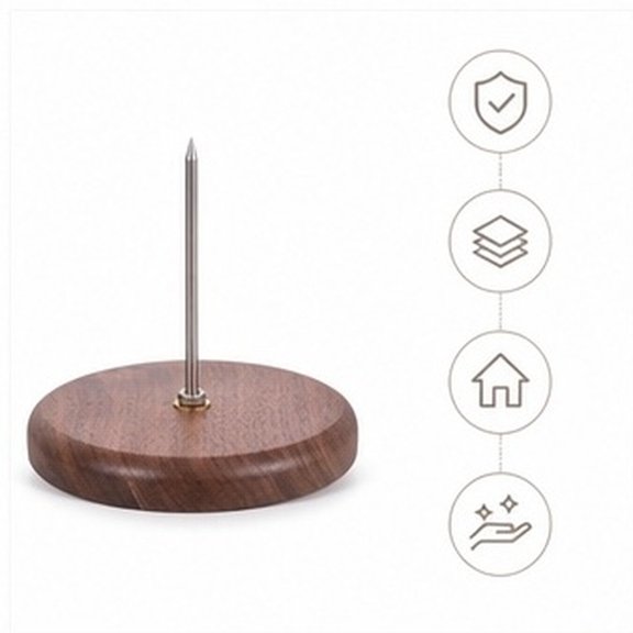 Nicehomfit Brown Menu Holder with Solid Wood Base and Fine Craftsmanship for Restaurant and Bar Use