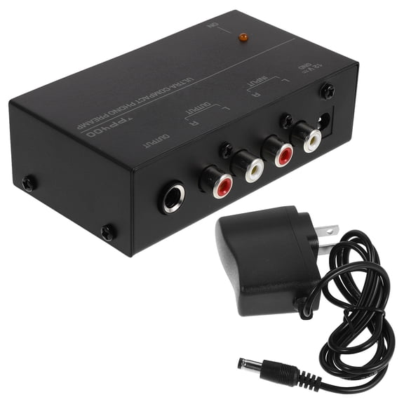Nicehomfit Compact Metal Preamp for Turntables with Hifi Audio and Easy Plug in Setup