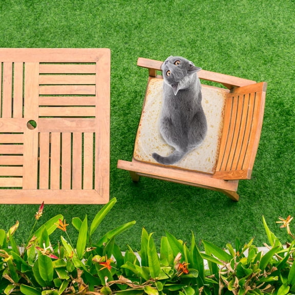 Nicehomfit Detachable Toast Design Pet Cushion Soft Comfortable Sleeping Mat for Cats and Dogs