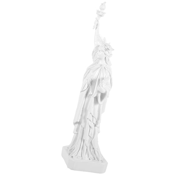 Nicehomfit White Resin Statue of Liberty Desktop Decoration Unique Sand Table Ornament