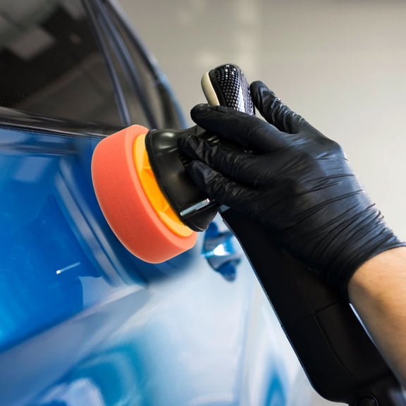 Nicehomfit Drill Buffer Polisher Attachment with Orange Sponge Pad for Car Waxing Polish