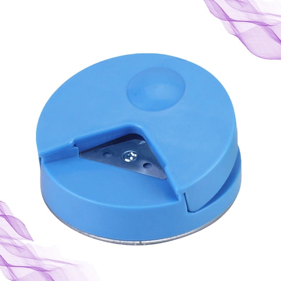 Nicehomfit Blue Photo Cutter and Paper Rounder Punch with Scrap Paper Storage