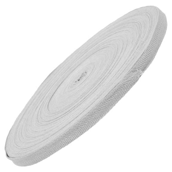 Nicehomfit Grey Cotton Webbing Ribbon Breathable Sewing Ribbon for Clothing Craft and Home Decor