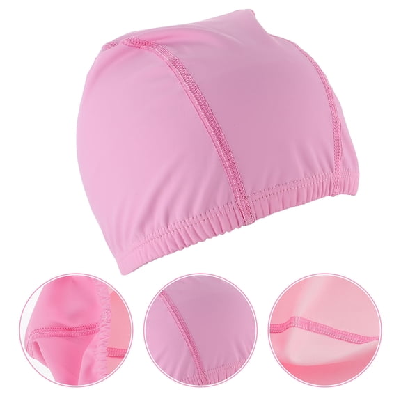Nicehomfit Reusable Pink Swimming Hat High Elastic PU Material for Swim Supply