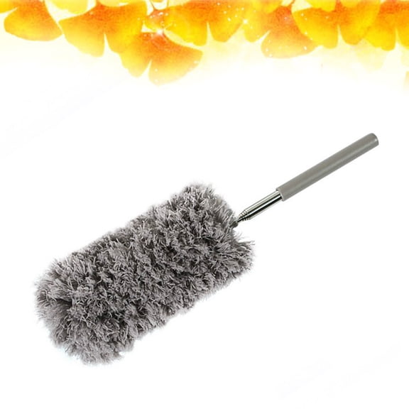 Nicehomfit Extendable Microfiber Duster with NonSlip Grip for Easy Cleaning of Furniture and Cars Grey 20x9cm 82cm