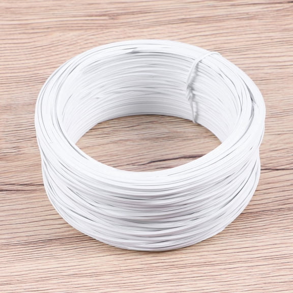 Nicehomfit Garden Fence Wire for Gardeners PVC Iron White 1Pack