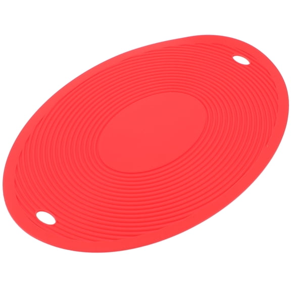 Nicehomfit Heat Resistant Silicone Hot Pad for Kitchen Red Reusable Pot Holder and Table Protector