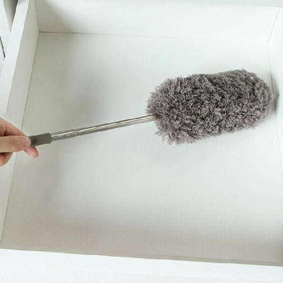 Nicehomfit Home Cleaning Duster Grey Telescopic Dust Removal for Furniture 1Pack