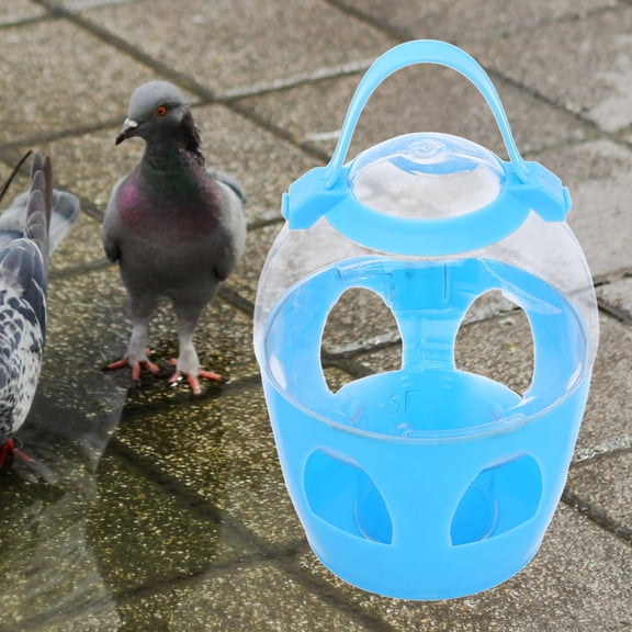 Nicehomfit Indoor and Outdoor Bird Water Feeder Portable PVC Water Dispenser for Cage Use