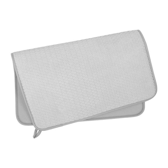 Nicehomfit Kitchen Counter Drying Mat Dish Drying Mat Grey Fiber Quick Drying for Utensils 1Pack