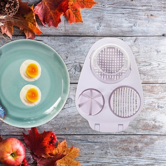 Nicehomfit Kitchen Egg Slicer Tool in Lavender with Stable Countertop Base and Versatile Use