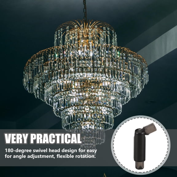 Nicehomfit Black Light Adapter Mount with 180 Degree Swivel for Pendant Light Fixture Accessories