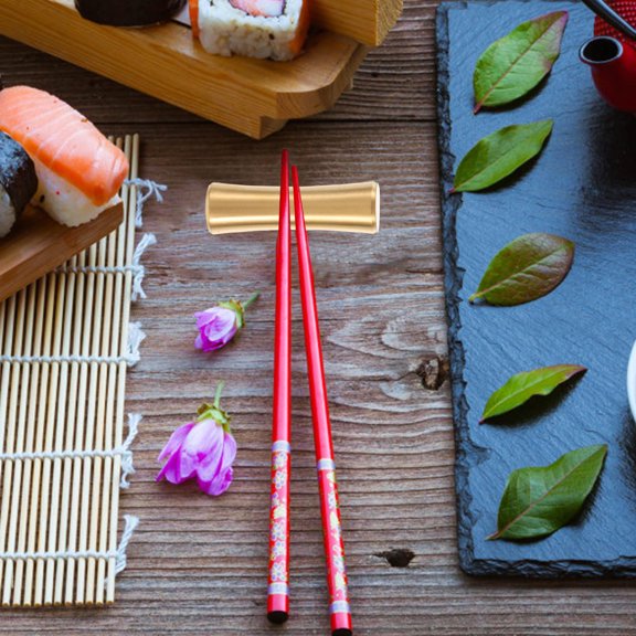 Nicehomfit Chopsticks Holders Stainless Steel Chic Design Kitchen Decoration 1Set