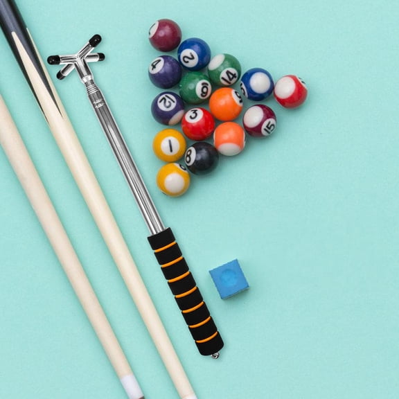 Nicehomfit Lightweight Metal Snooker Bridge Pool Table Accessory with Durable Cue Holder
