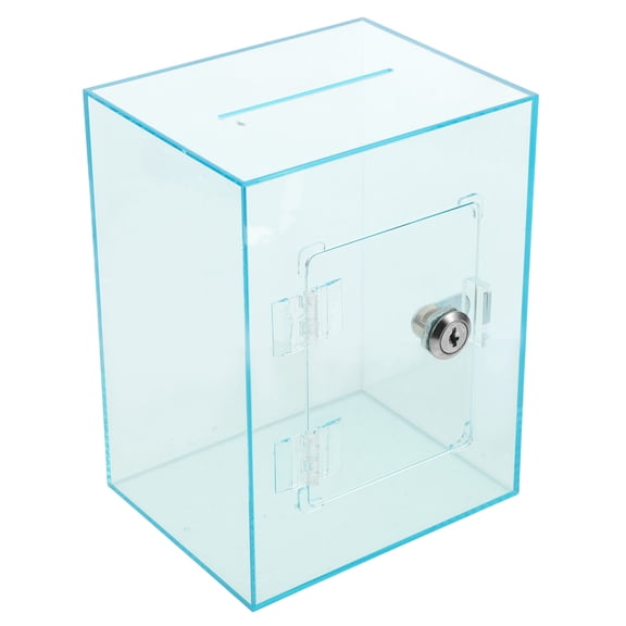 Nicehomfit Lockable Acrylic Money Box Transparent Donation and Suggestion Box