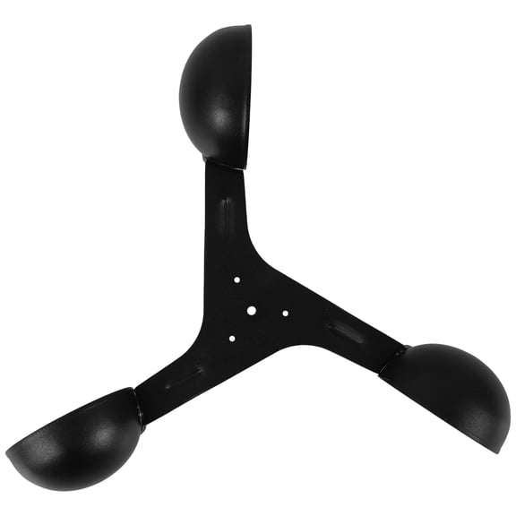 Nicehomfit Metal Anemometer Cup Wind Measurement Sensor Replacement for Home Use with Three Cup Rotating Frame in Black