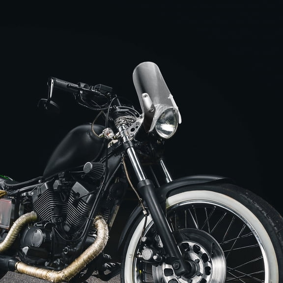 Nicehomfit Motorcycle Windshield Universal Fit with Easy Installation and Stylish Vintage Transparent Design