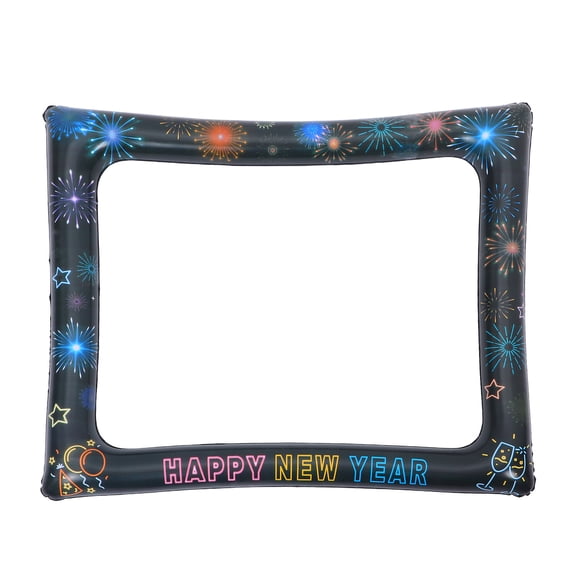 Nicehomfit Multi Color Inflatable New Year Party Photo Booth Frame Prop PVC Material for Memorable Photos