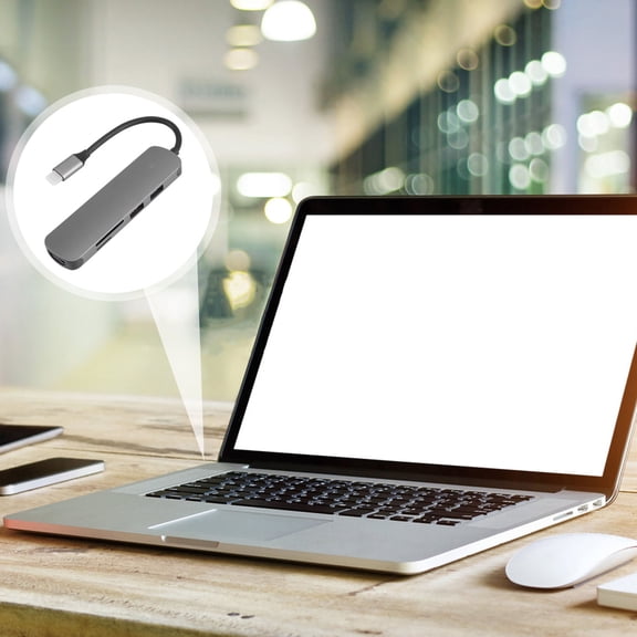 Nicehomfit Multifunction Grey USB Hub for Laptop and Phone with 5Gbps Data Transfer Speed